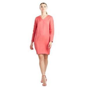 Natori Womens Long-Sleeve V-Neck Jac Coral Peach S